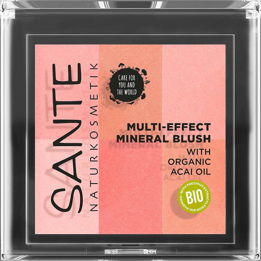 Multi-effect blush 6 shades 01 coral Sante 8 g