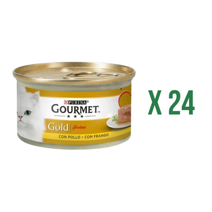 Lot de 24 x GOURMET GOLD Fondant Poulet Nourriture humide 85 g