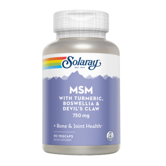 MSM met kurkuma, boswellia en duivelsklauw, Solaray, 90 plantaardige capsules