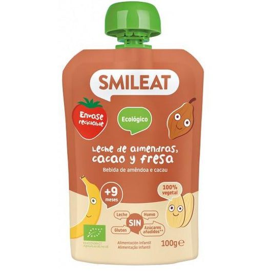 Smileat Organic Almond, Cocoa and Strawberry Pouch, 100g