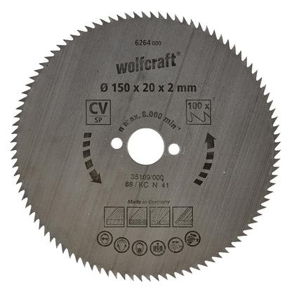 Cirkelzaagbladen voor fijne zaagsneden Wolfcraft 190 x 16 mm 100 tanden