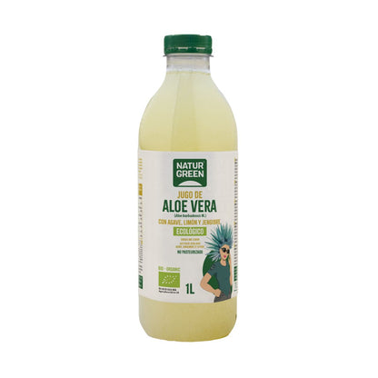 Succo di aloe vera con agave, limone e zenzero NaturGreen 1 L