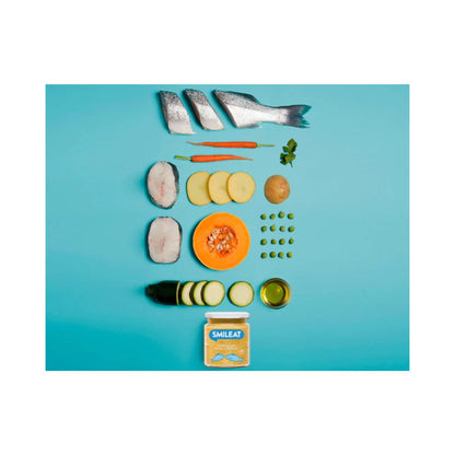 Słoiczek BIO Warzywa z labraksem i morszczukiem Smileat, 230 g