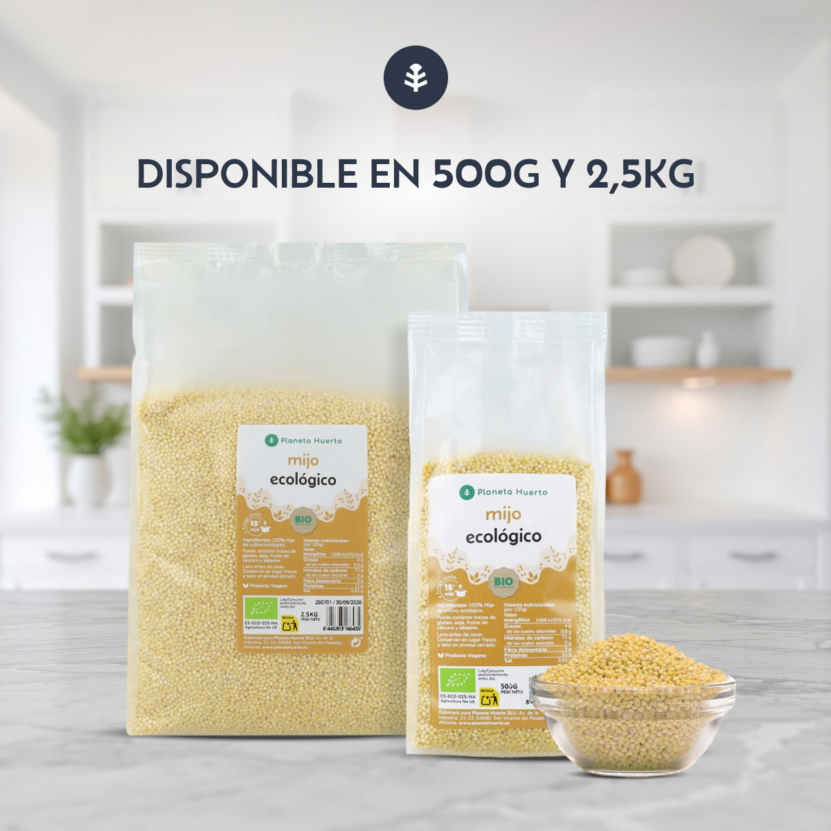 Miglio decorticato ECO Planeta Huerto 500 g