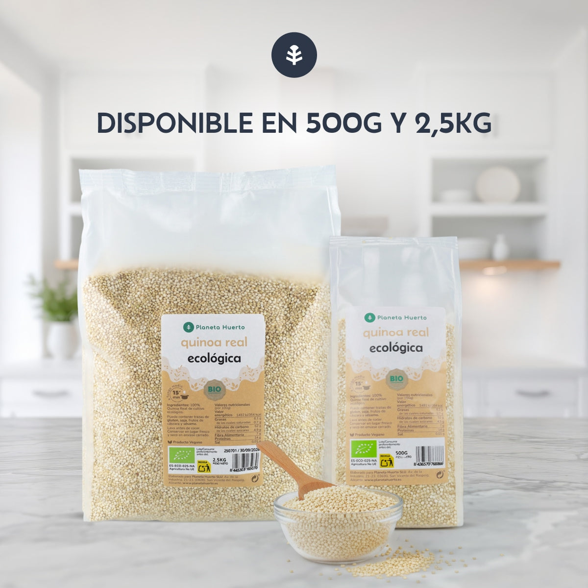 Förpackning 2x Real Quinoa ECO Planeta Huerto 500 g