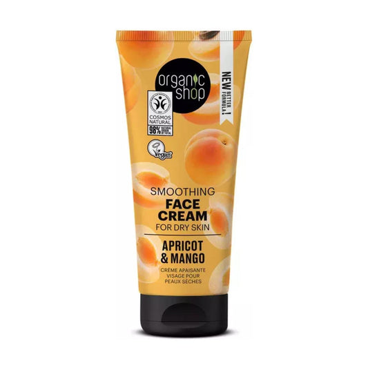 Crème visage légère quotidienne pour peaux sèches à l'abricot et à la mangue, Organic Shop 50 ml