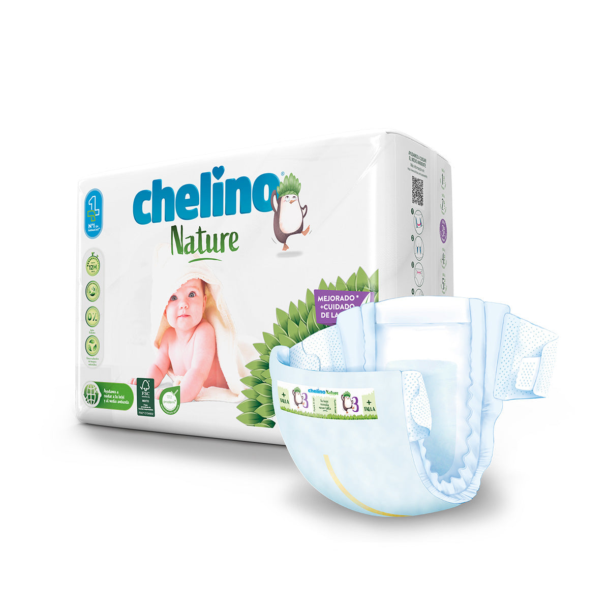 Blöjor T3 4-10 kg Chelino Nature 36 st