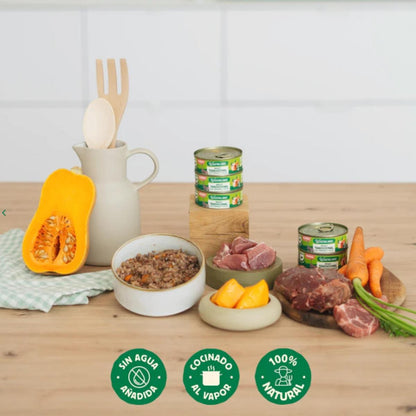 6x pack of traditional beef and chicken ragout for cats 6 x 80 g + Free gift: Reusable lid for tins, Wild Balance