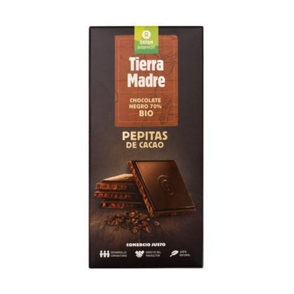 Tabletka czekolady gorzkiej 70% z ziarnami kakaowymi Bio Tierra Madre 100 g