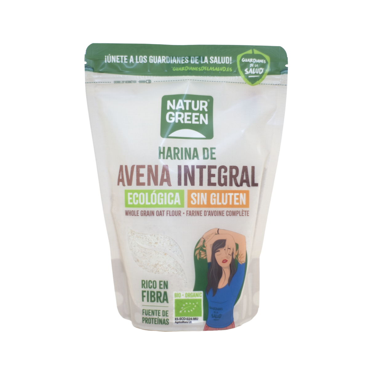 Mąka owsiana pełnoziarnista bezglutenowa NaturGreen 500 g