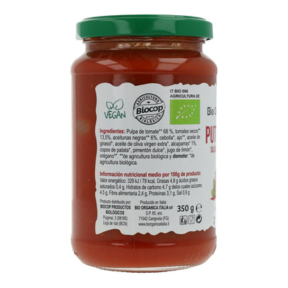 Tomaten-Puttanesca-Sauce mit Oliven und Kapern Bio Demeter Organica Italia 325 ml