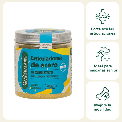 Stawy ze stali Naturalny suplement dla zwierząt Wild Balance 100 g