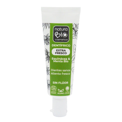 Dentifrice extra frais 25 ml Échinacée & Menthe Bio Sans Fluor NaturaBIO