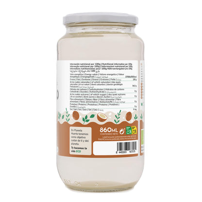 Pack 3x Aceite de coco virgen ECO Planeta Huerto 1L