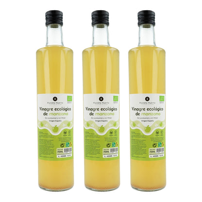 Pack 3x Vinaigre de pomme ECO non filtré Planeta Huerto 750 ml