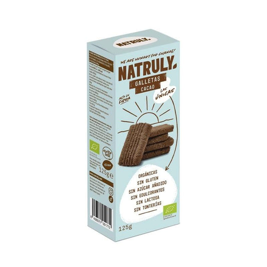 Biologische cacaokoekjes Natruly 125 g