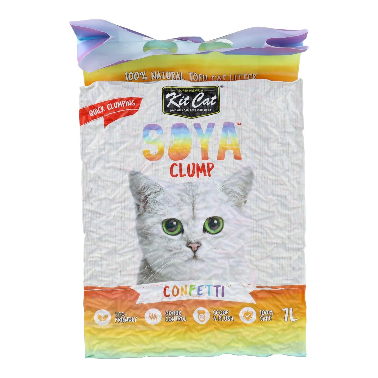 Eco SoyaClump Cat Litter Kit - Confetti 7 L Cat litter