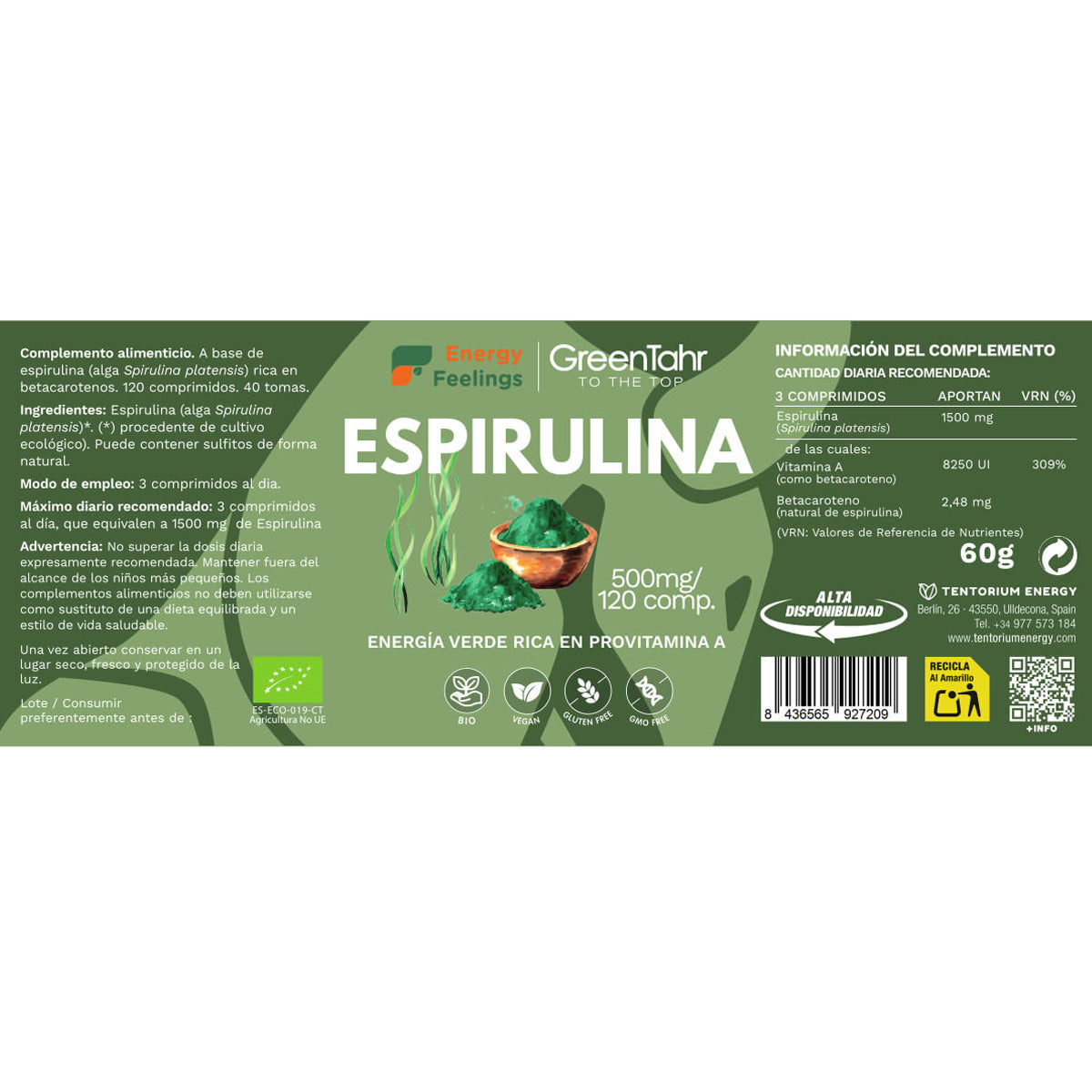Spirulina ECO Energy Feelings 120 tablets