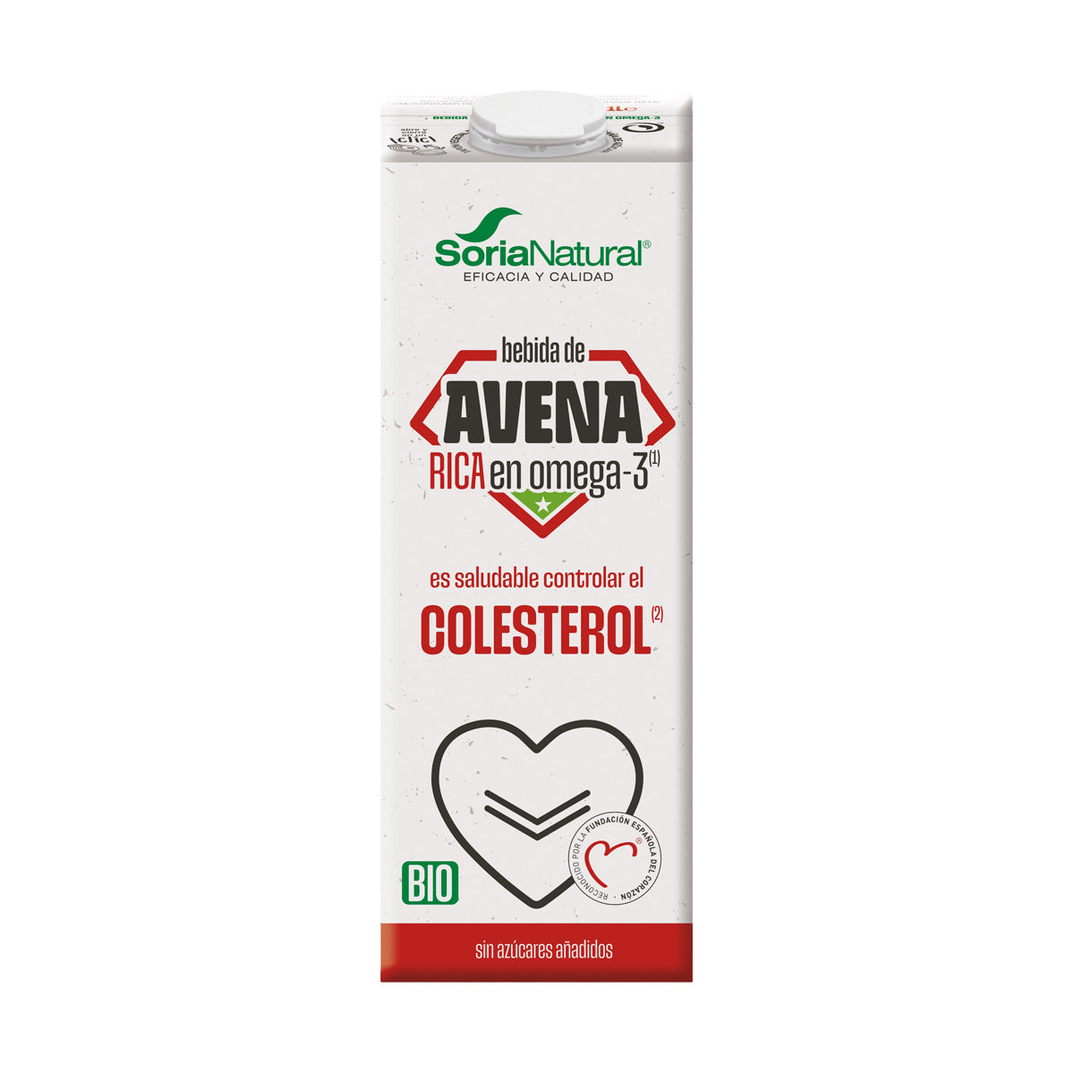 Ökologisches Hafergetränk reich an Omega 3, Soria Natural, 1 l