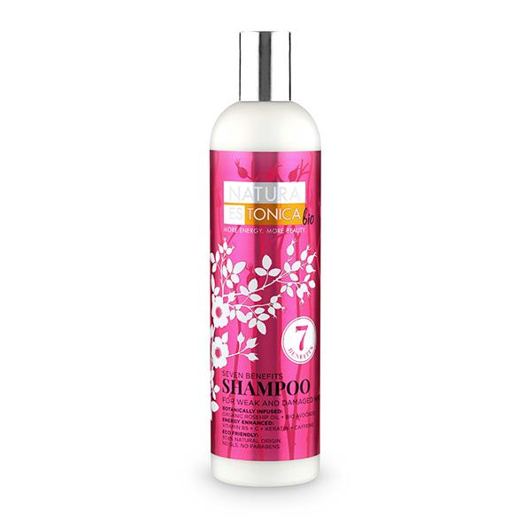 Shampooing pour cheveux fragiles et abîmés 7 benefits Natura Estonica 400 ml