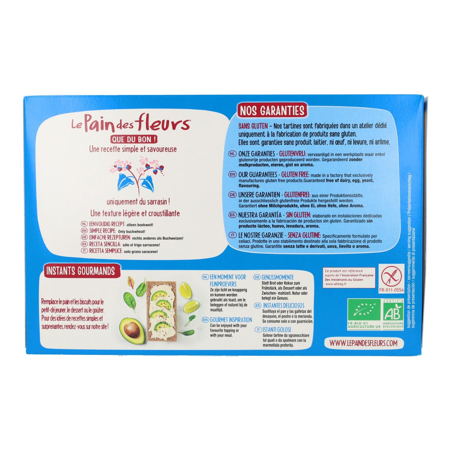 Tostadas Crujientes Crakers de Trigo Sarraceno sin sal sin gluten BIO Le Pain de Fleurs 300 g