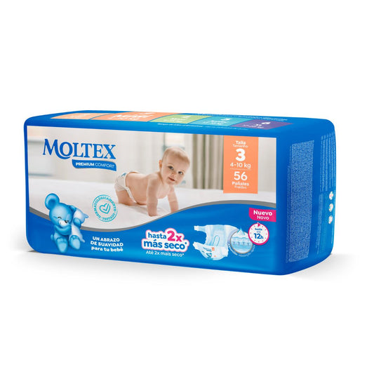 Couches Moltex Premium Comfort T3 (4-10 kg) 56 unités