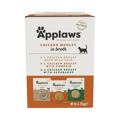 Applaws wet cat food with chicken broth 12 x 70 g