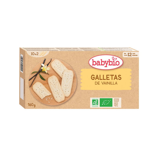 Biscuits bio pour bébés Croissance Vanille Babybio 160 g