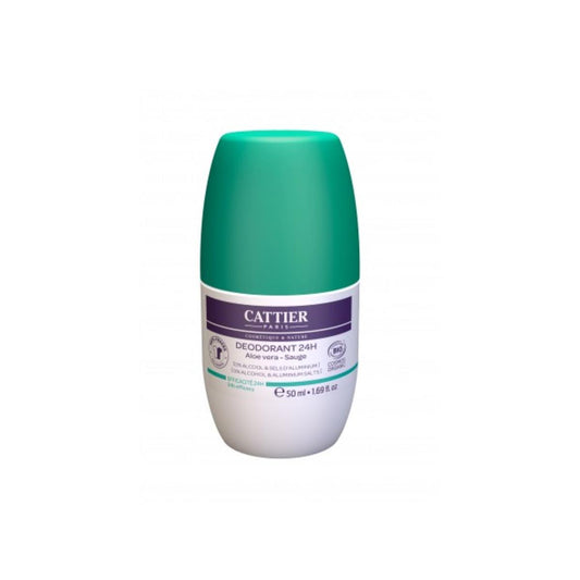 Deodorant Roll-On 24 H Cattier 50 ml