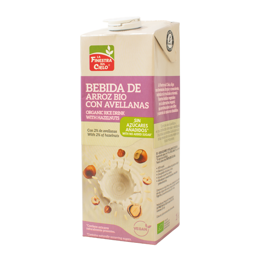La Finestra Sul Cielo Organic Rice Drink with Hazelnuts 1 L