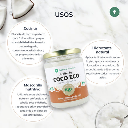Natives Kokosnussöl ECO Planeta Huerto 500 ml