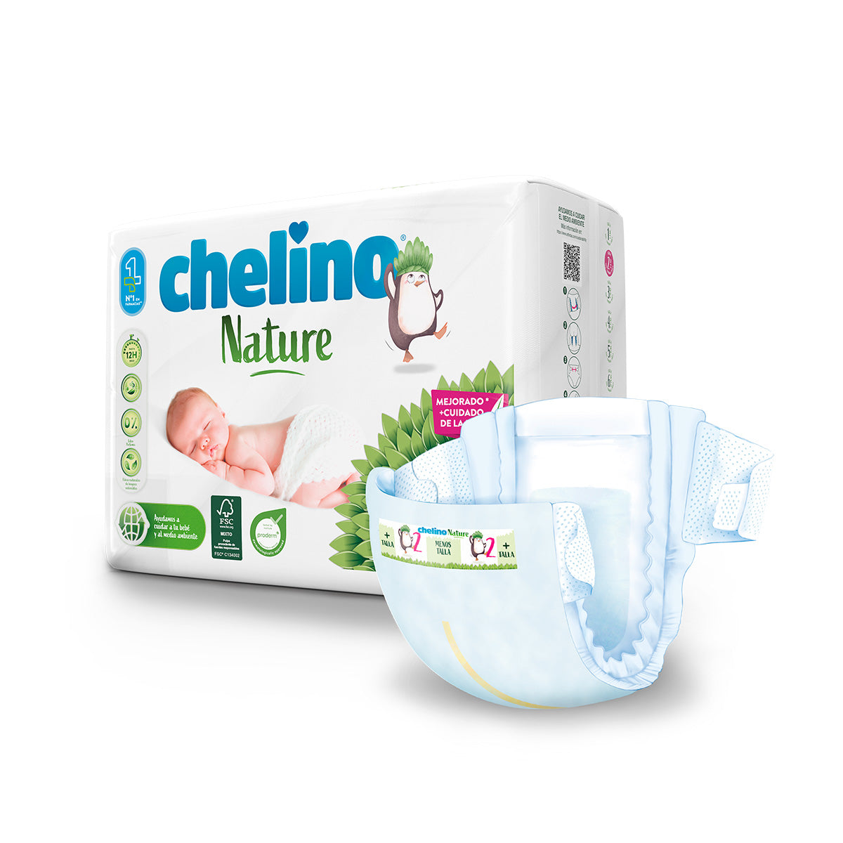 Confezione da 6 pannolini T2 3-6 kg Chelino Nature 28 pezzi