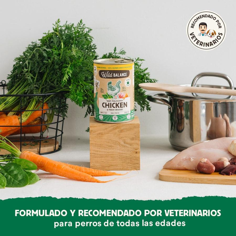 Blik BARF-kip voor honden Wild Balance 400 g