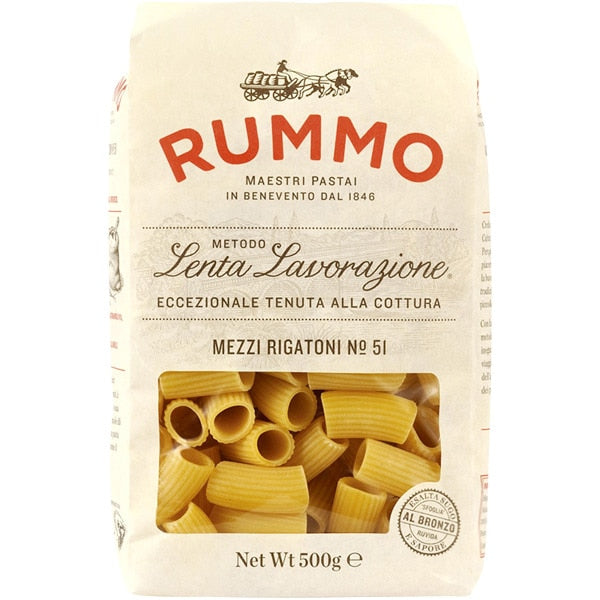 Mezzi Rigatoni pasta nr. 51 Rummo 500 g