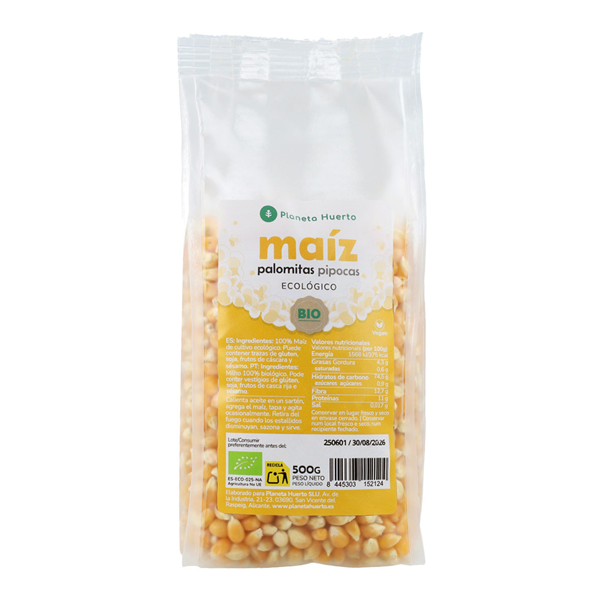 Popcorn für Popcorn ECO Planeta Huerto 500 g