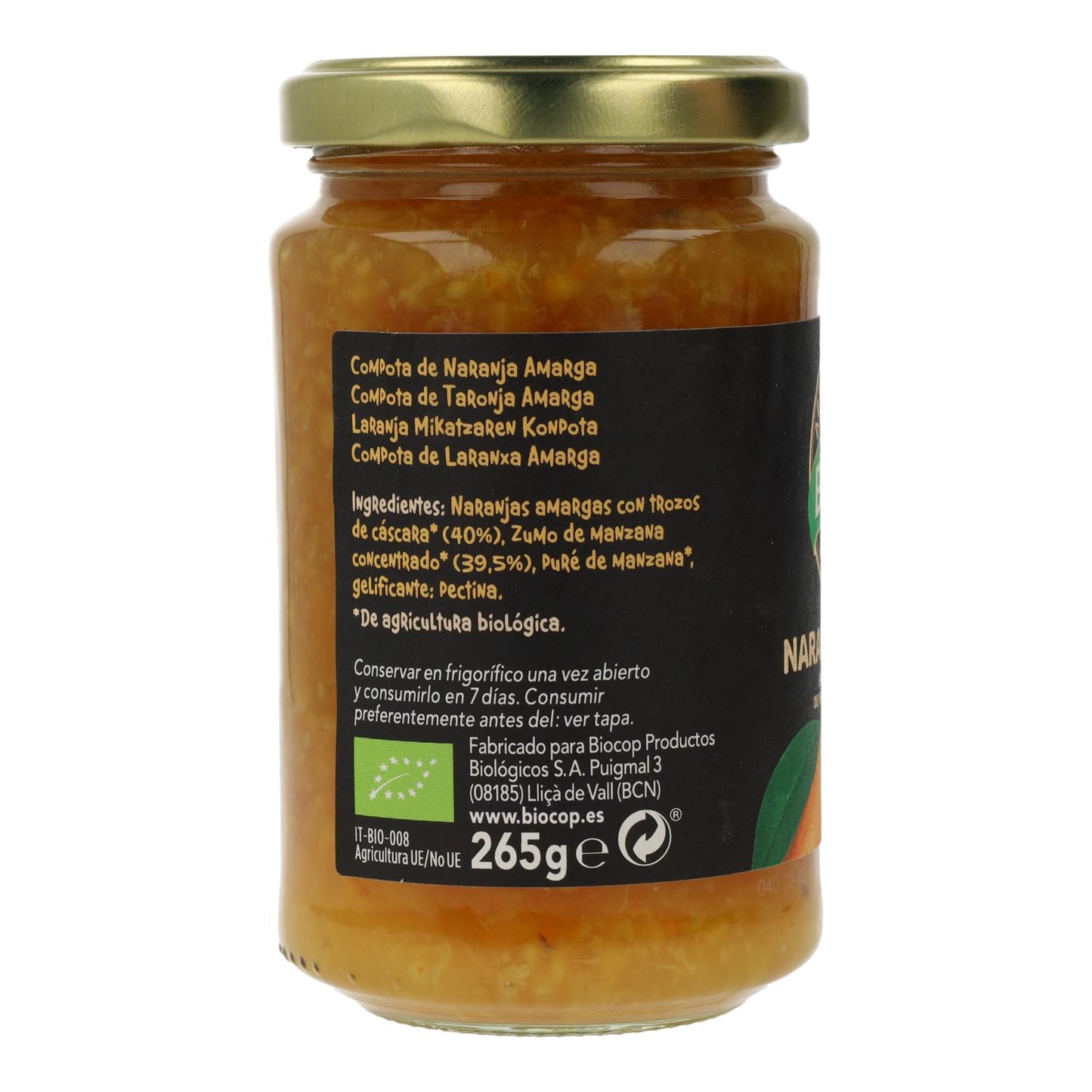 Compote d'orange amère BIO Biocop 265 g