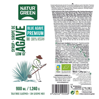 Sirop d'agave Premium Naturgreen 900 ml