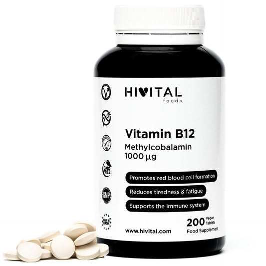Witamina B12 metylokobalamina 1000 mcg Hivital 200 tabletek wegańskich