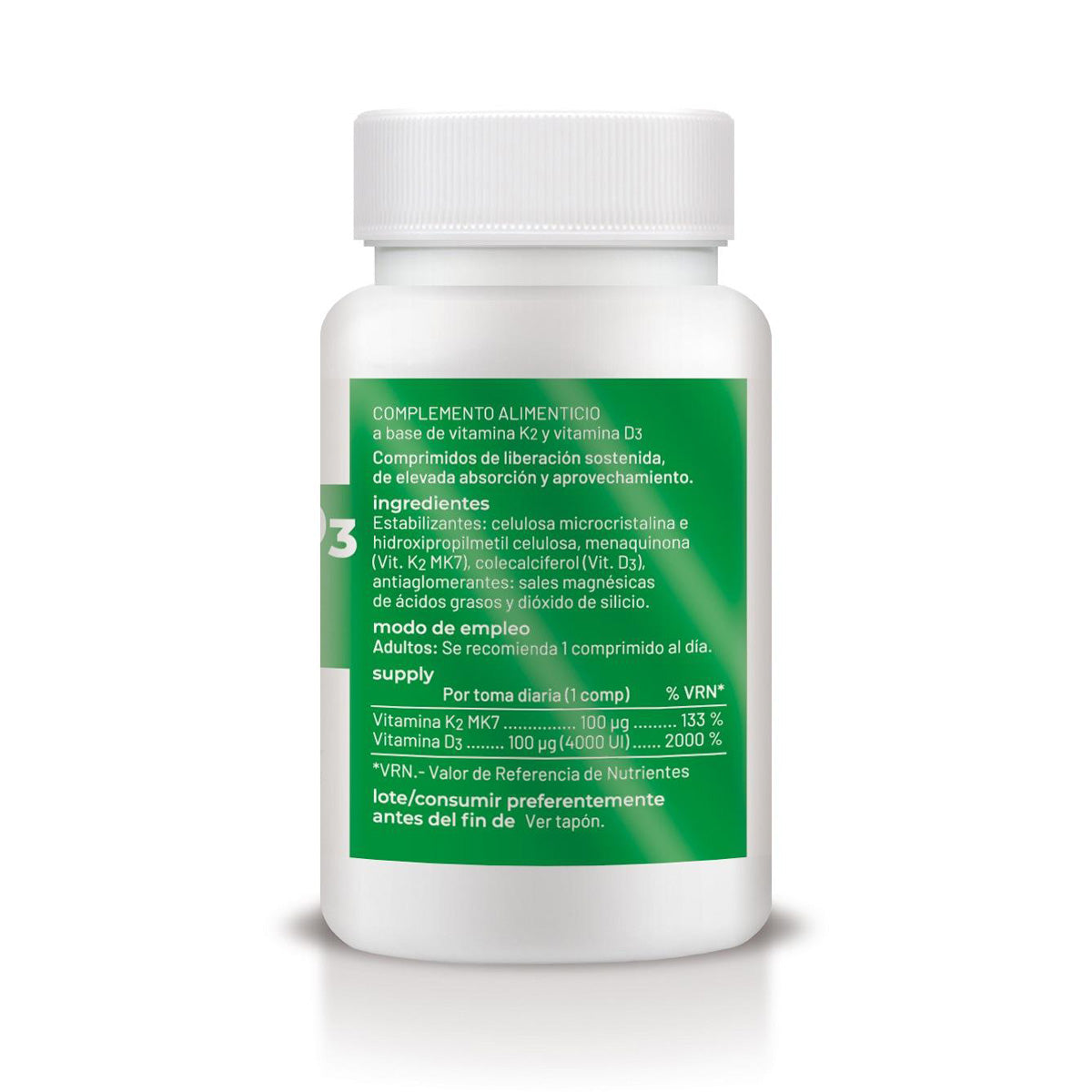 Witamina D3+K2 o przedłużonym uwalnianiu, 60 tabletek