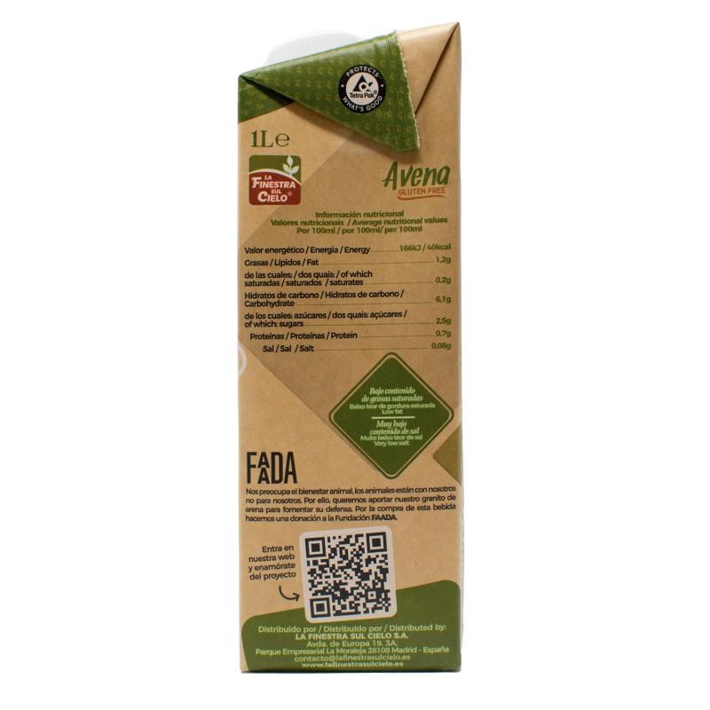 6er-Pack glutenfreies Hafergetränk La Finestra Sul Cielo 1 l