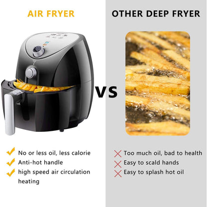 Friteuse à air chaud sans huile 3,2 L 1400 W sans BPA