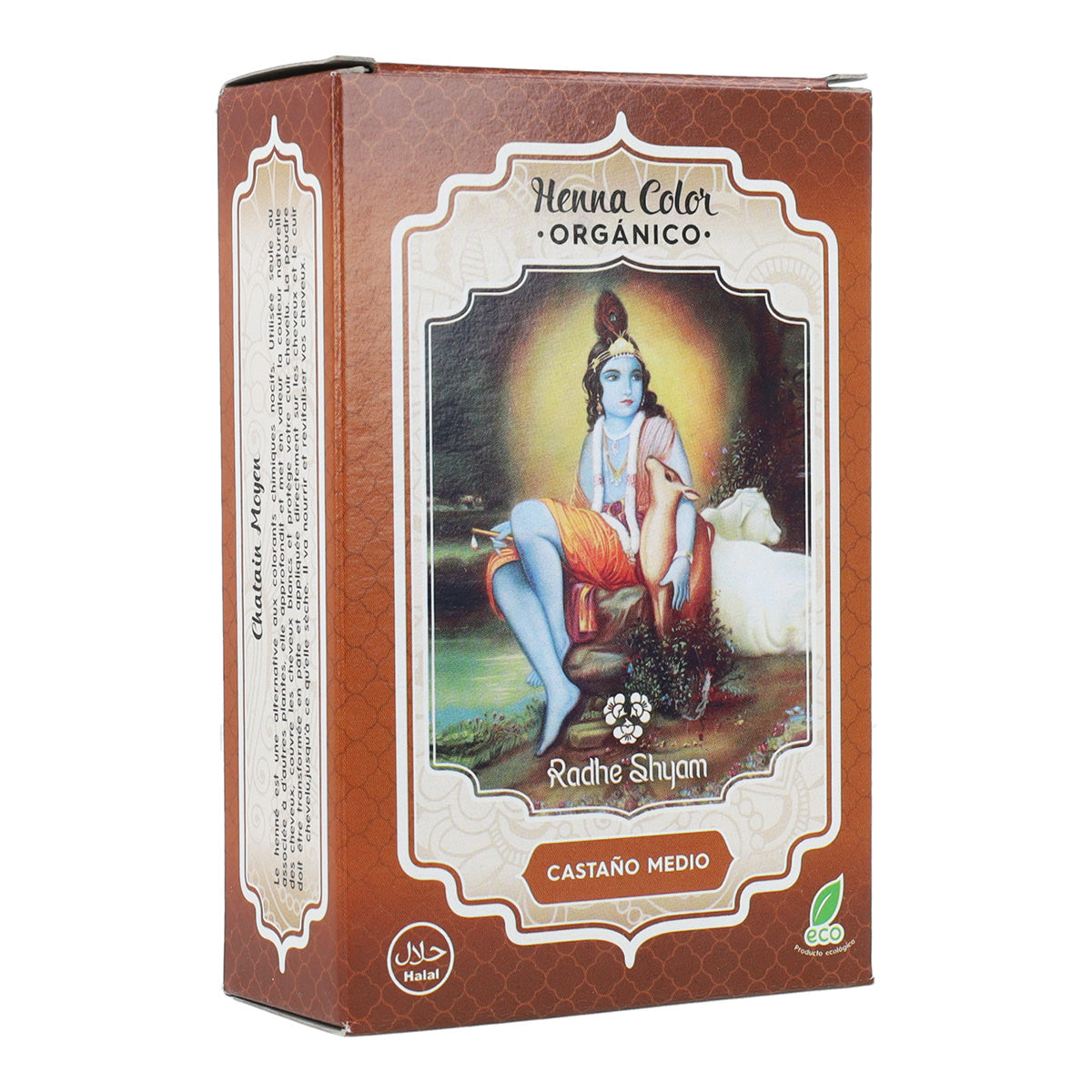 Teinture au henné châtain moyen en poudre Radhe Shyam 100 g