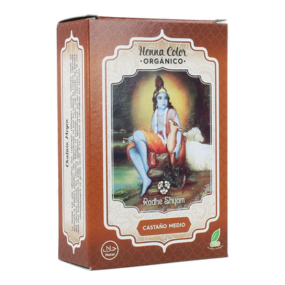 Teinture au henné châtain moyen en poudre Radhe Shyam 100 g