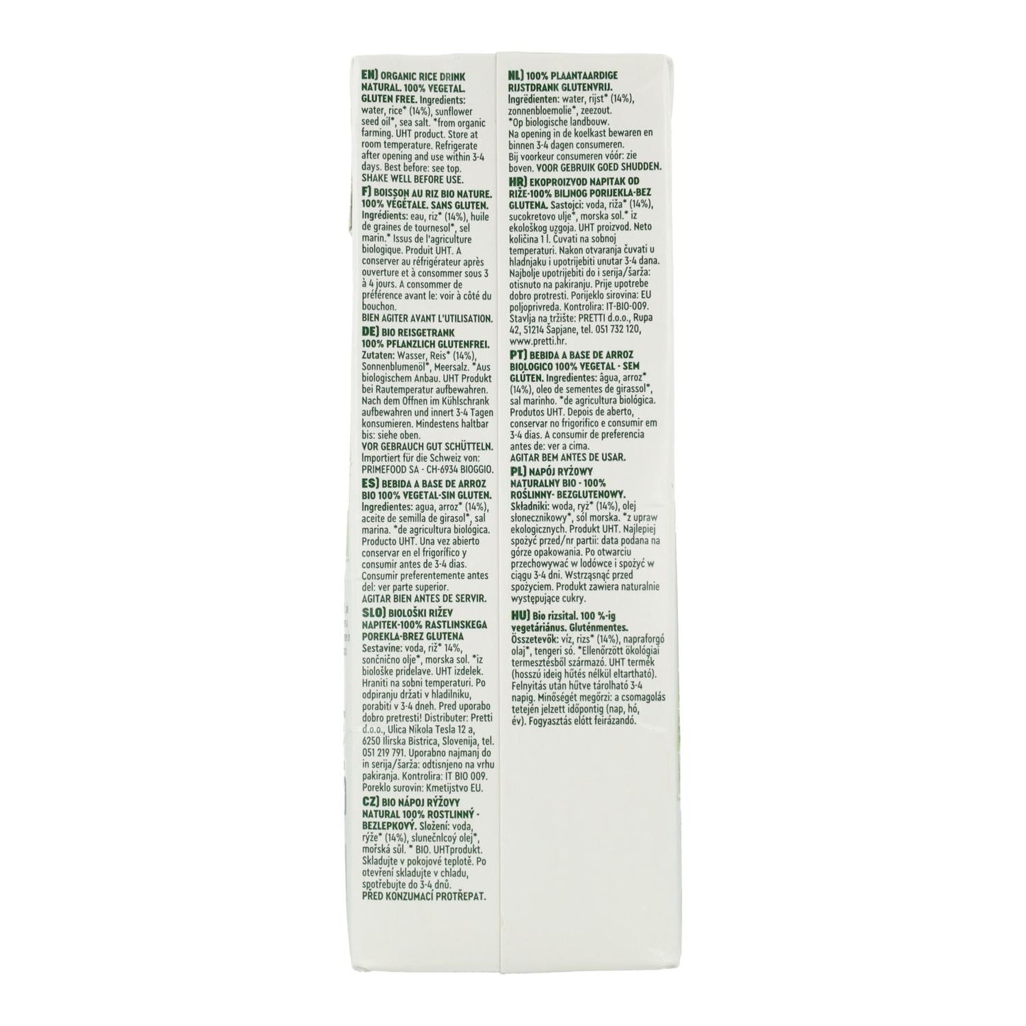 Pakket van 6x Vitariz biologische rijstdrank 1 l