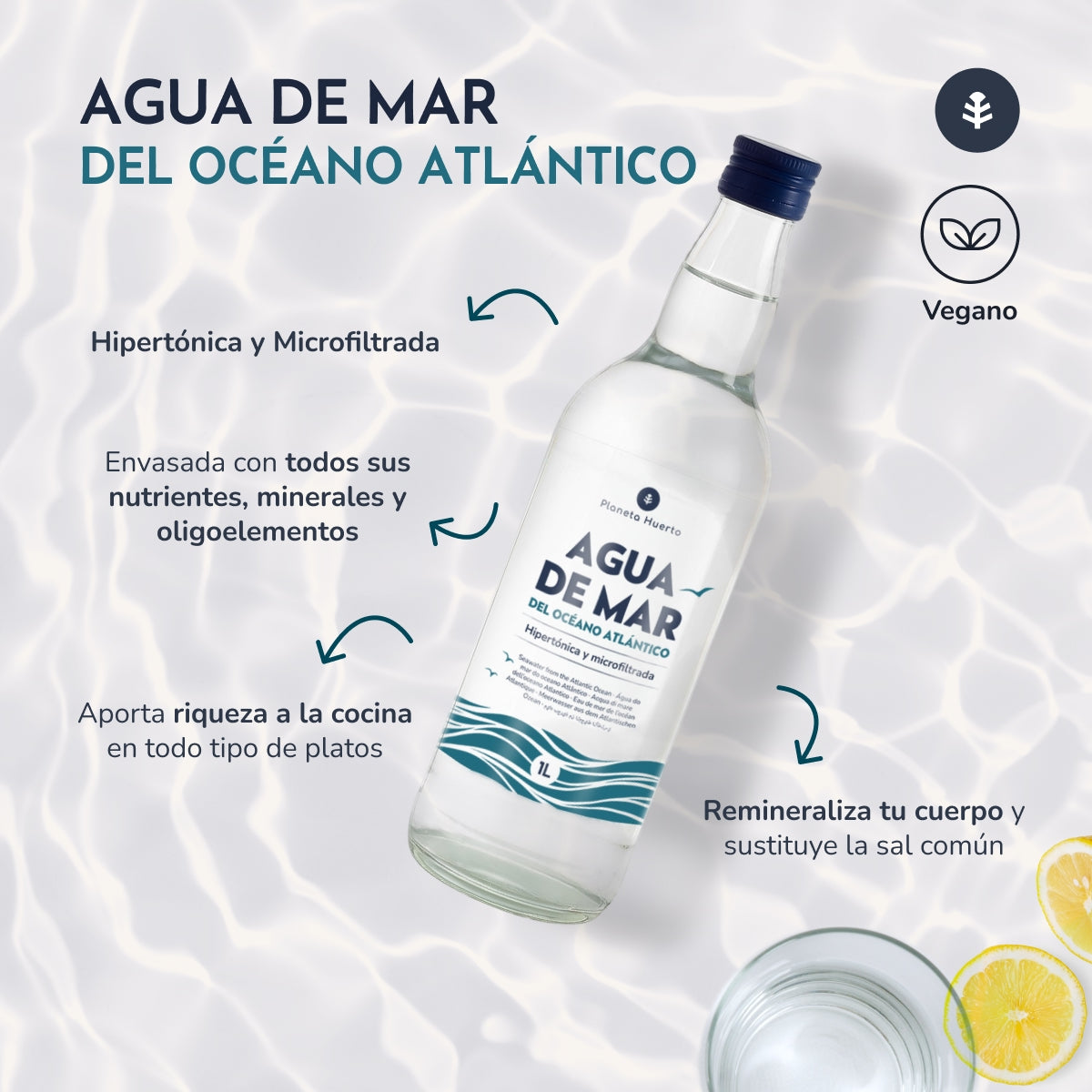 Eau de mer hypertonique Planeta Huerto 1 L