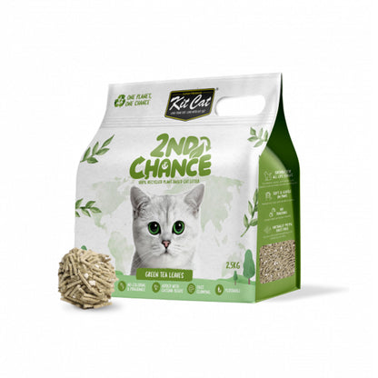 Kit Cat Arena Eco 2nd Chance – Green Tea 2,5 kg Grüntee-Blätter, Erbsen und Maniok