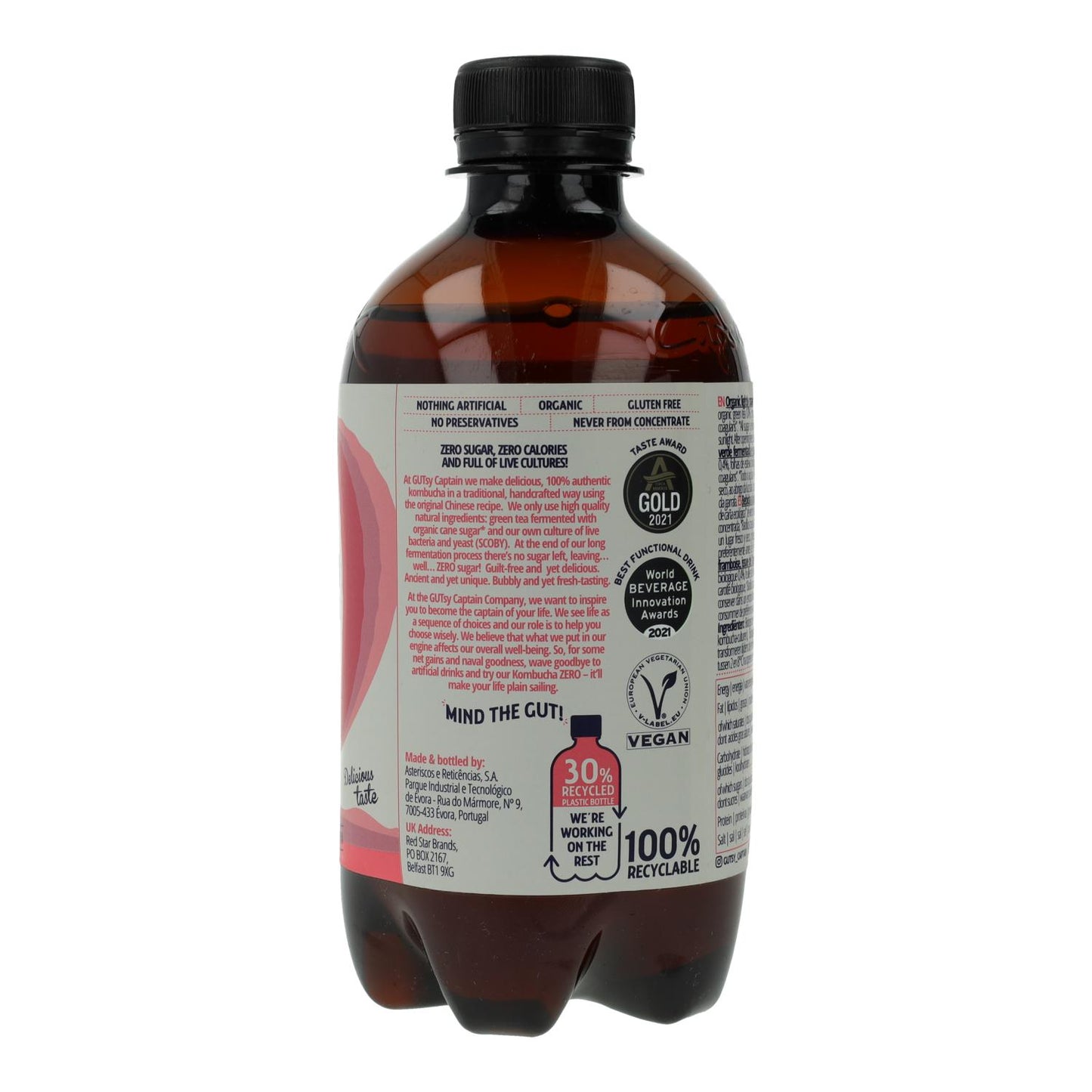 Captain Kombucha Zero Malina Bio 400 ml