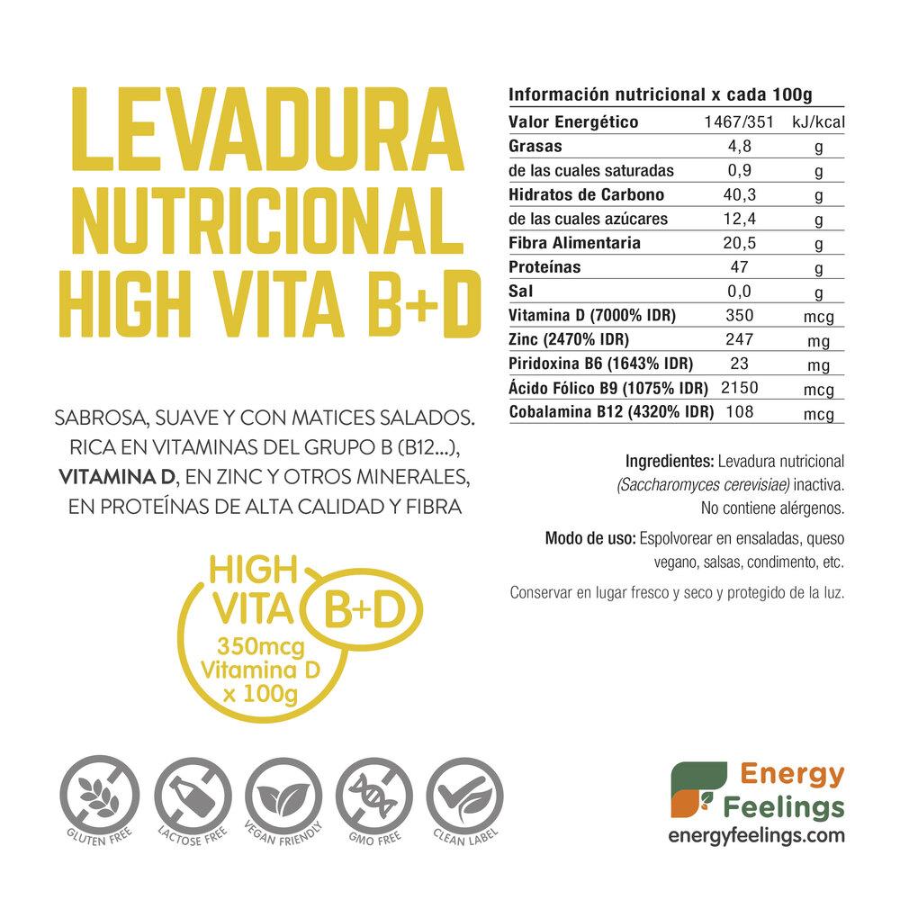 Energy Feelings High Vitamin D Nutritional Yeast 250 g