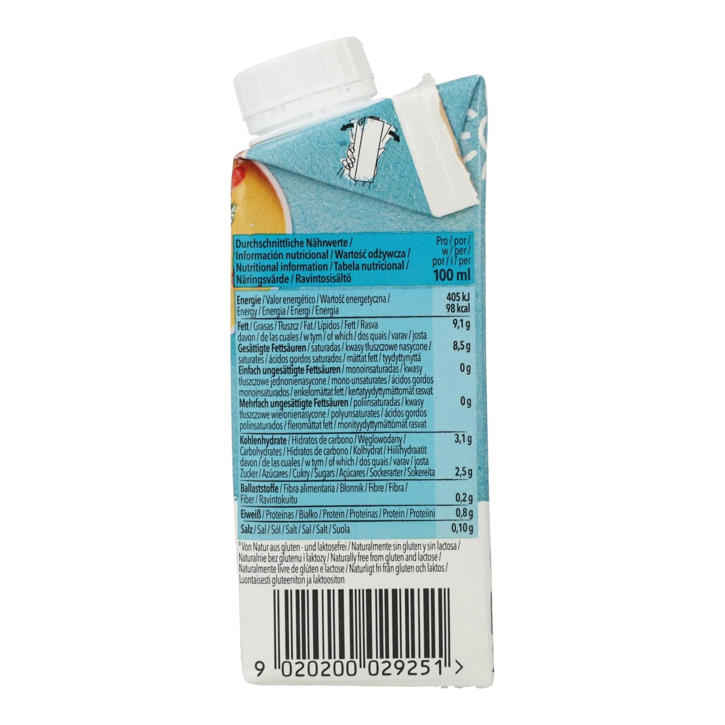 Kookcrème op basis van kokos Natumi, 200 ml