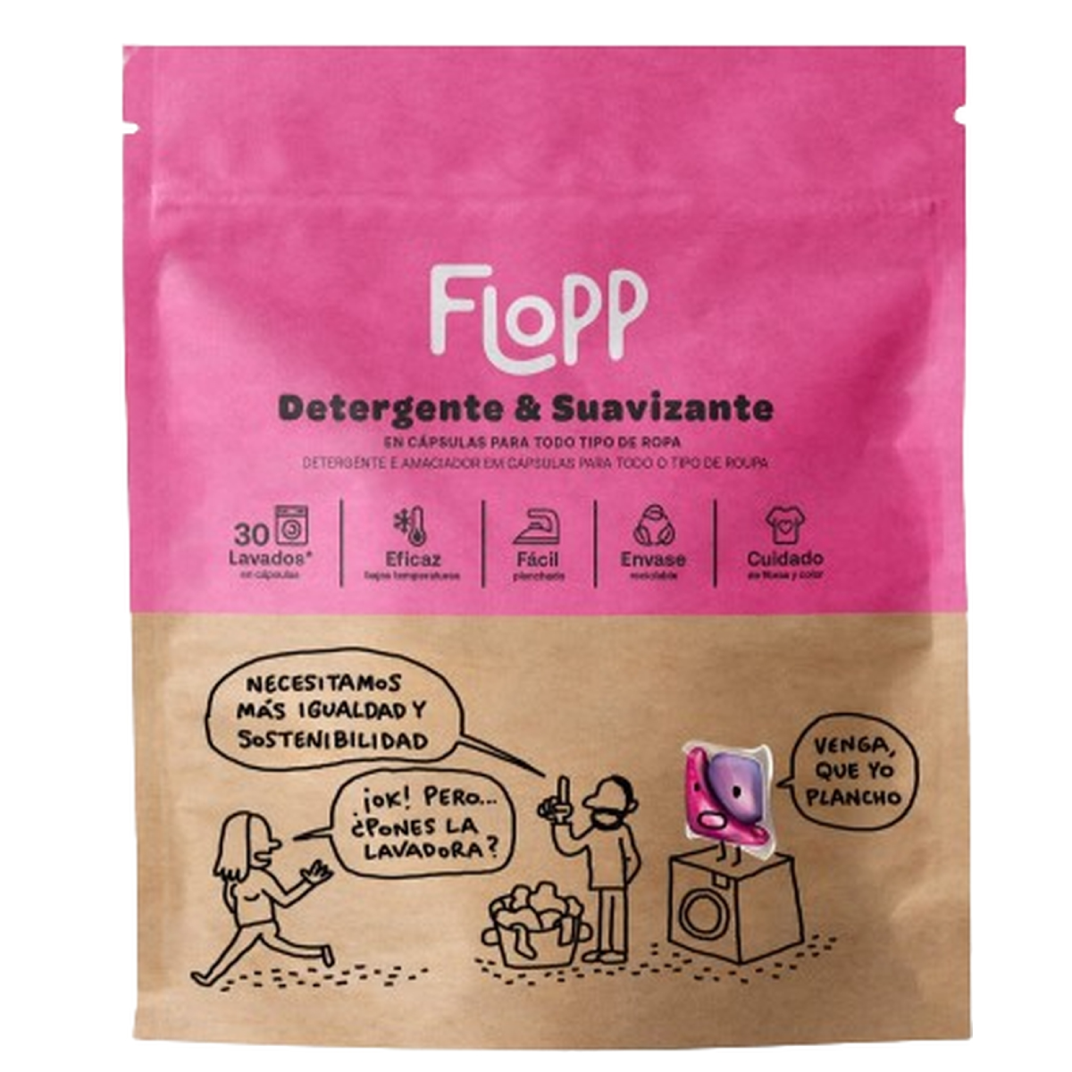 Tvättmedel med sköljmedel ECO Flopp 30 tvättar